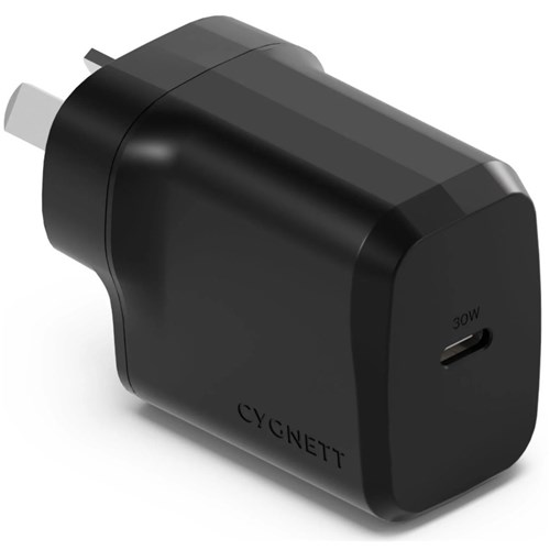 CYGNETT POWERPLUS 30W USB-C Fast Wall Charger Black
